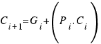 C_{i+1} = G_i + (P_i.C_i)