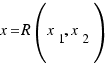 x = R(x_1, x_2)