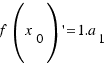 f(x_0)\prime = 1.a_1