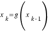 x_k = g(x_{k - 1})