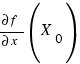 {\partial{f}}/{\partial{x}} (X_0)