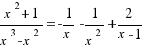 {x^2 + 1}/{x^3 - x^2} = -1/x - 1/x^2 + 2/{x - 1}