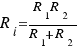 R_i = {R_1 R_2}/{R_1 + R_2}