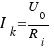 I_k = {U_0}/{R_i}