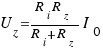 U_z = {R_i R_z}/{R_i + R_z}I_0