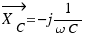 \vec{X_C} = −j 1/{\omega C}