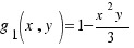 g_1(x, y) = 1 − {x^2y}/3