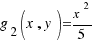 g_2(x, y) = {x^2}/5