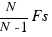 N/{N-1} Fs