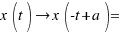 x(t) \right x(-t + a) =