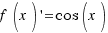 f(x)\prime = cos(x)