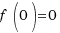 f(0) = 0